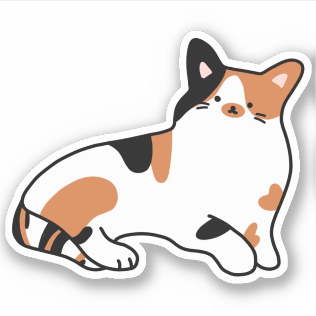 Calico Cat Sticker (Front)