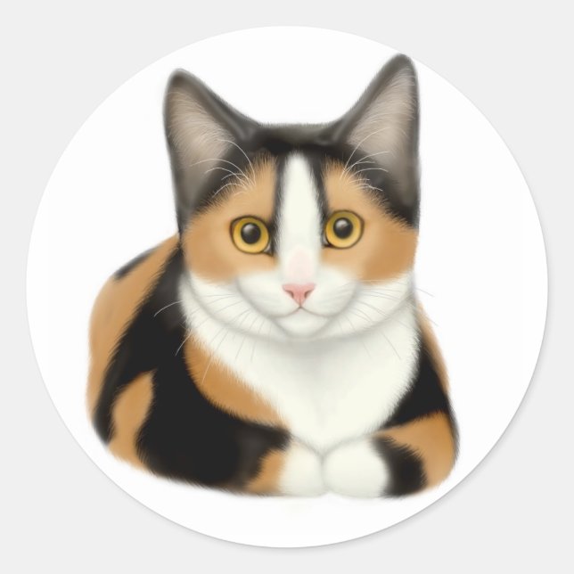 Calico Cat Sticker (Front)