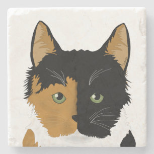 Calico Cat Stone Coaster