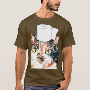 Calico cat toilet Painting 2 T-Shirt