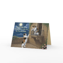 Calico Cat Valentine Card