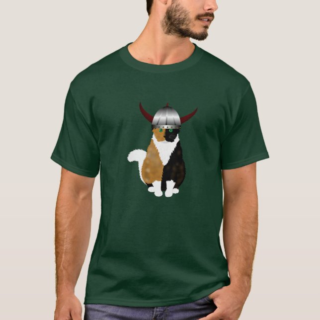 Calico Cat Viking Tshirt (Front)