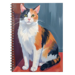 Calico Cat   Watercolor Pretty Kitten Cat Pet Notebook