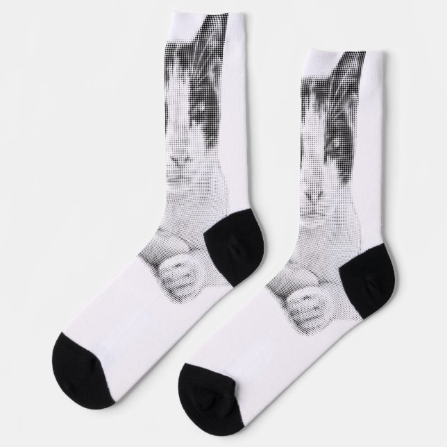 Calico Halftone Muse Socks (Left)