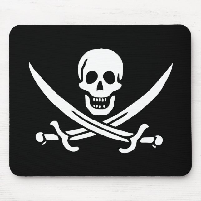 Calico Jack on Black Mouse Pad (Front)
