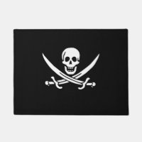 Calico Jack Rackham Pirate Flag Doormat