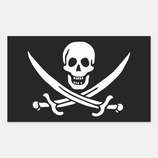 Calico Jack Rectangular Sticker (Front)