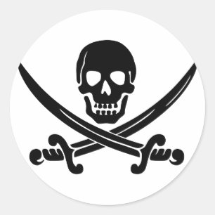 Calico Jack Skull & Swords Sticker