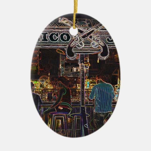 Calico Jacks Grand Cayman Island Ceramic Tree Decoration (Front)