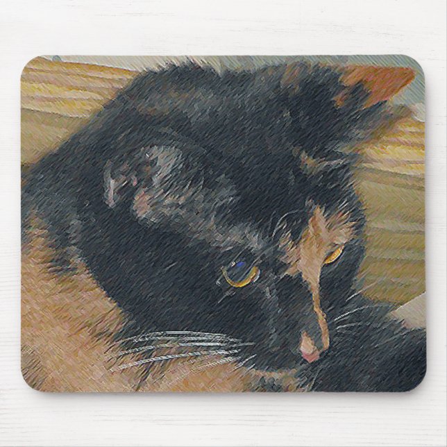 Calico Kitten Face Mouse Pad (Front)