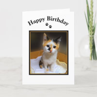 Calico Kitten Happy Birthday