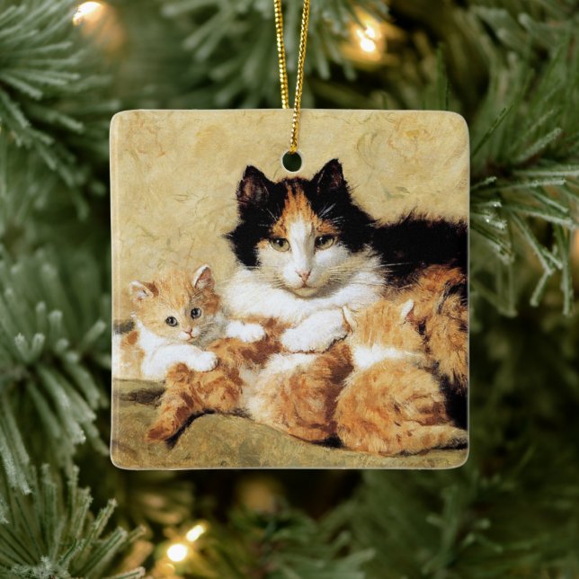 Calico Mum & Kittens • H. Ronner-Knip • Ornament  (Tree)