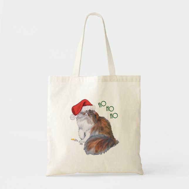 Calico Persian Cat Christmas Tote Bag (Front)