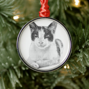 Calico Pop Halftone Metal Tree Decoration