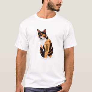 Calico Portrait, Tricolor Cat, Tortoiseshell Kitty T-Shirt