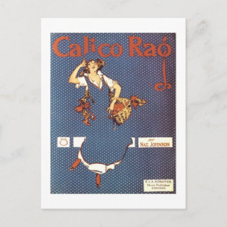 Calico Rag Vintage Songbook Cover Postcard
