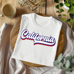 Californa Red White & Blue Vintage Script T-Shirt