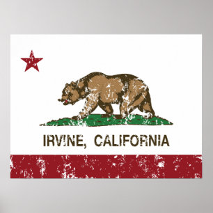 Californi State Flag Irvine Poster