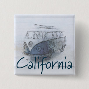 California 15 Cm Square Badge