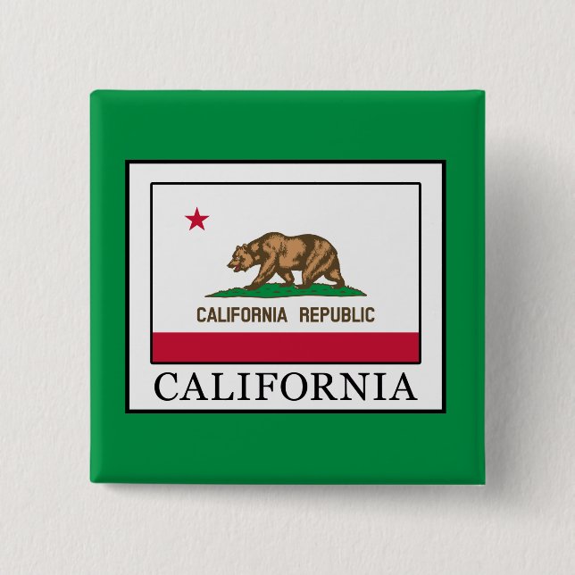 California 15 Cm Square Badge (Front)