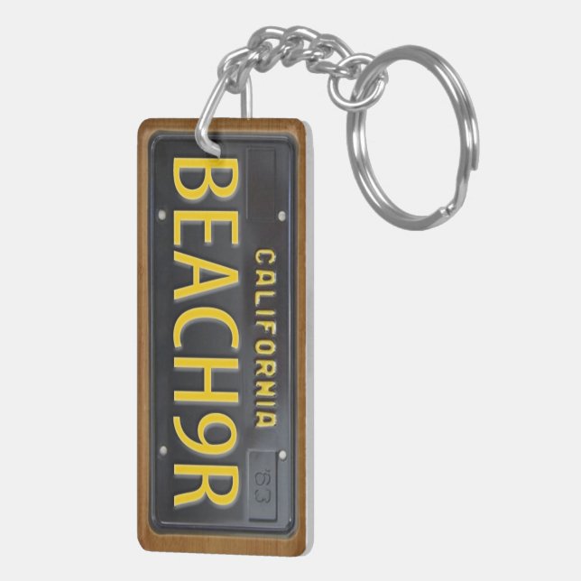 California 1963 License Plate Keychain CUSTOM (Back Right)