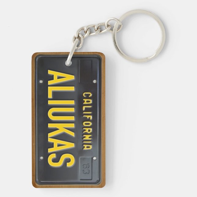 California 1963 License Plate Keychain CUSTOM (Back)