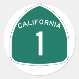 "California 1" Classic Round Sticker