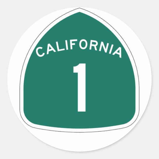 "California 1" Classic Round Sticker (Front)