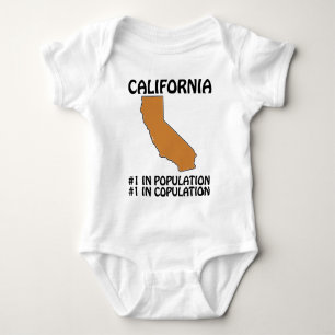 California - #1 in Population, #1 in Copulation Baby Bodysuit