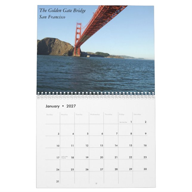 California 2015 Calendar (Jan 2027)