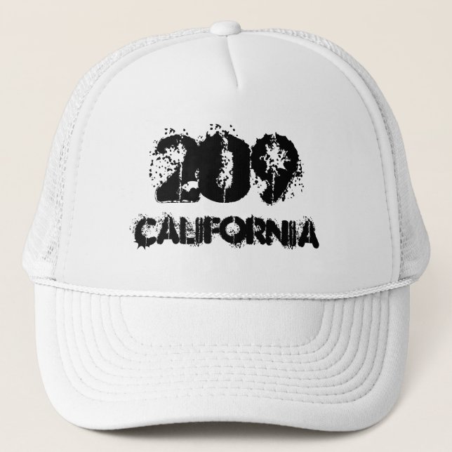 California 209 area code. trucker hat (Front)