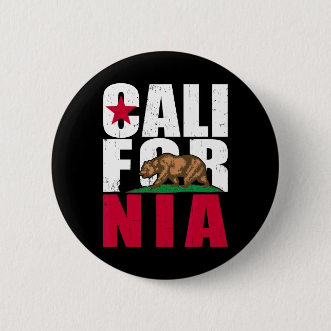 California _2  6 cm round badge (Front)