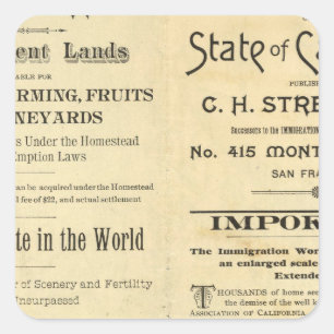 California 2 square sticker