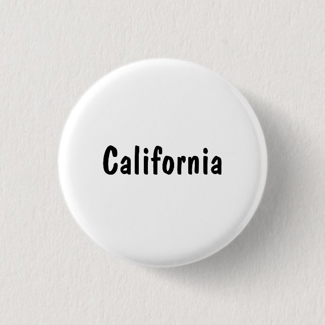 California 3 Cm Round Badge (Front)