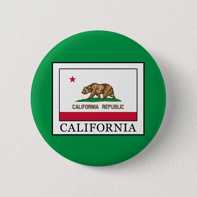 California 6 Cm Round Badge (Front)