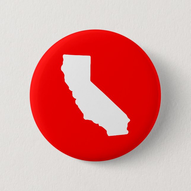 California 6 Cm Round Badge (Front)