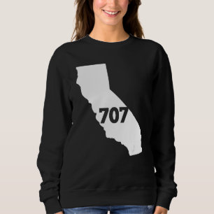 California 707 Area Code Sweatshirt
