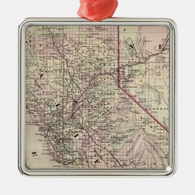 California 7 metal tree decoration (Front)