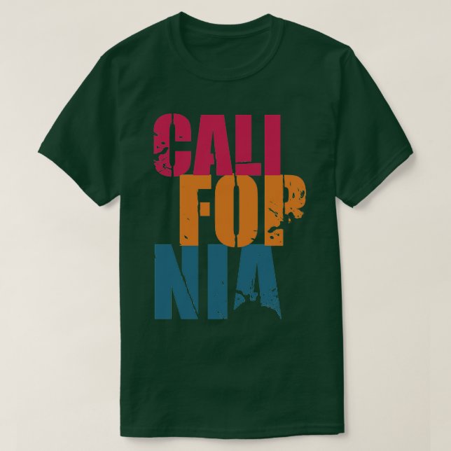California 90s Vibes TShirt (Design Front)