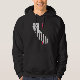 California American Flag Map Pride Patriotic 4th O Hoodie
