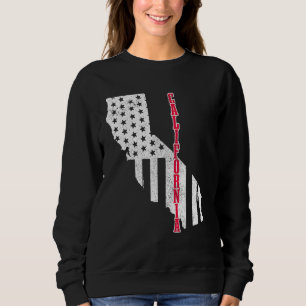 California American Flag Map Pride Patriotic 4th O Sweatshirt
