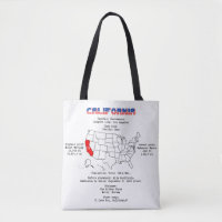 California American state on a map and useful info