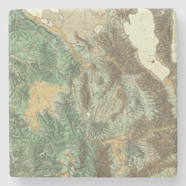 California and Nevada 2 Stone Coaster (Front)