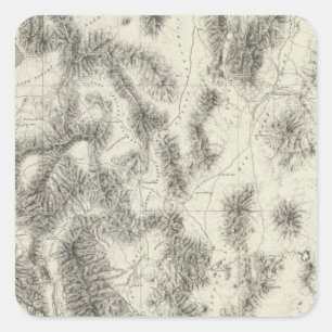 California and Nevada 8 Square Sticker