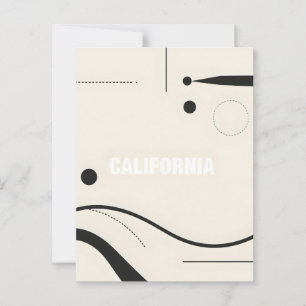 California Art Print – Unique Lettering Postcard