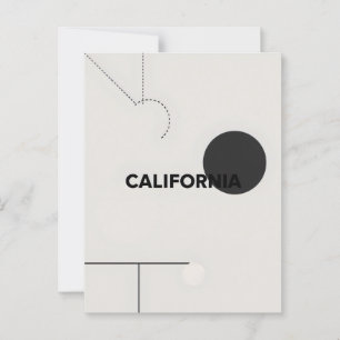 California Art Print – Unique Lettering Postcard