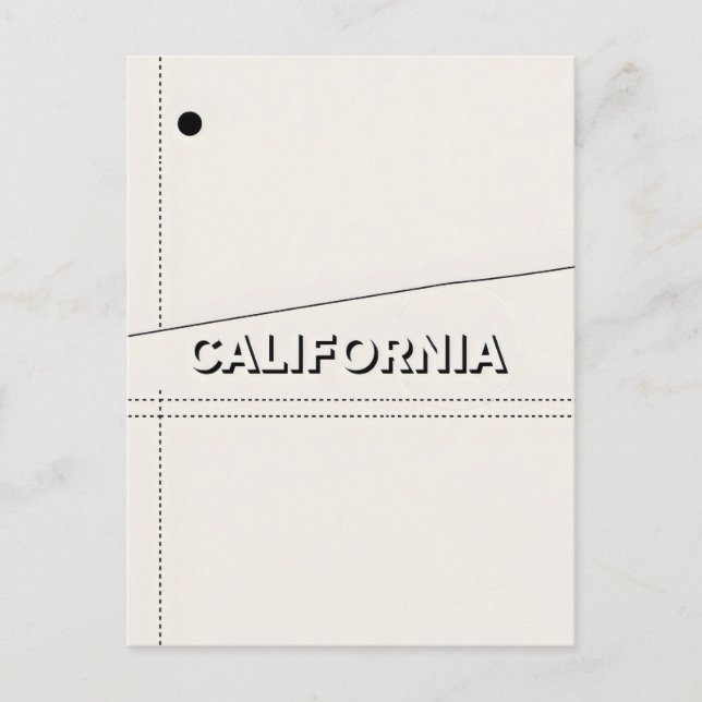 California Art Print – Unique Lettering Postcard (Front)
