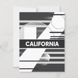 California Art Print – Unique Lettering Postcard