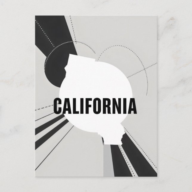 California Art Print – Unique Lettering Postcard (Front)