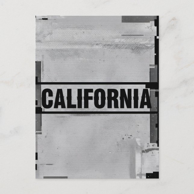 California Art Print – Unique Lettering Postcard (Front)